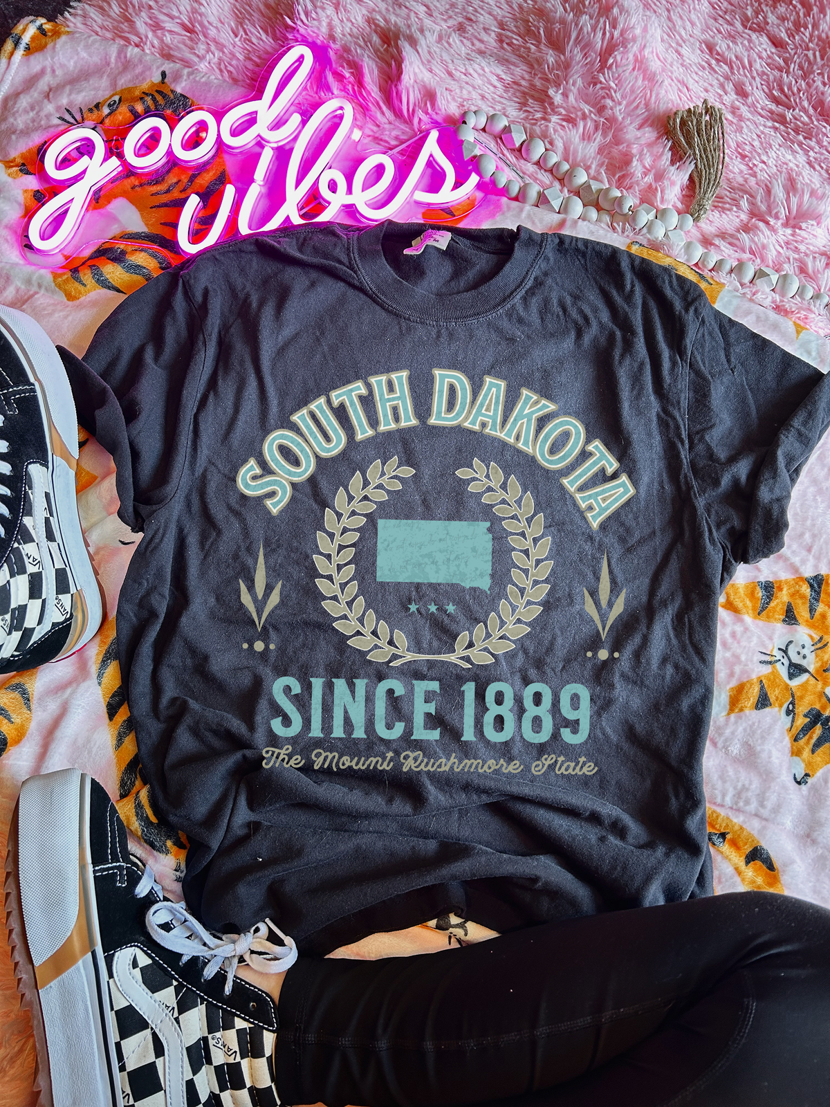 South Dakota Since 1889 The Mount Pushmore State Blue Font 111530 DTF transfer