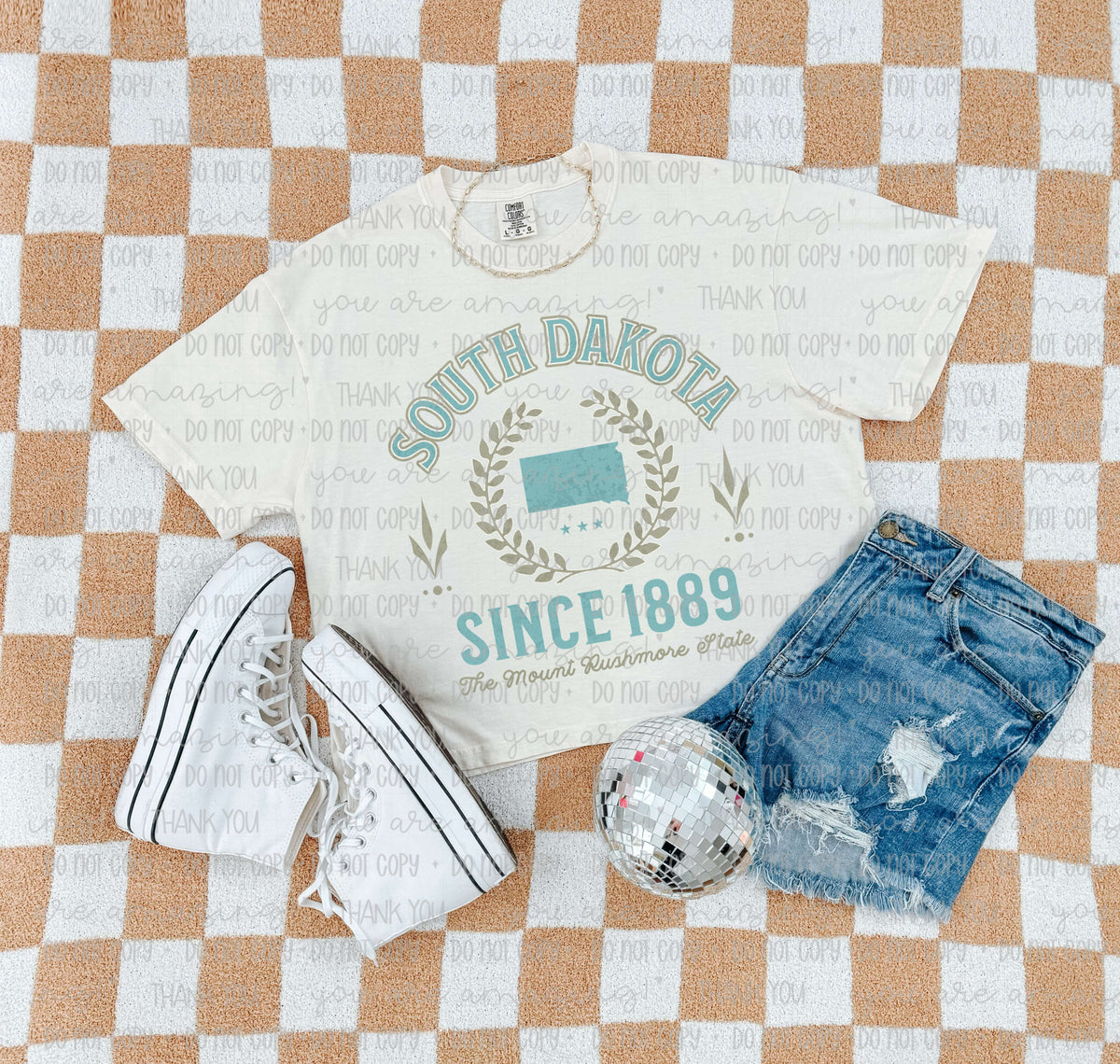 Teal Varsity Letter States (OHDD) DTF transfers