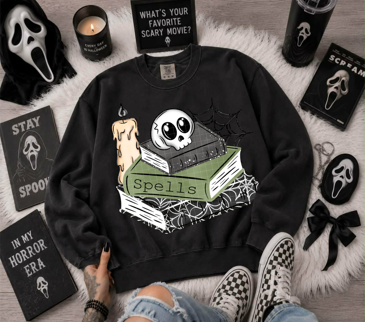 Spell book stack (Linda) DTF Transfer