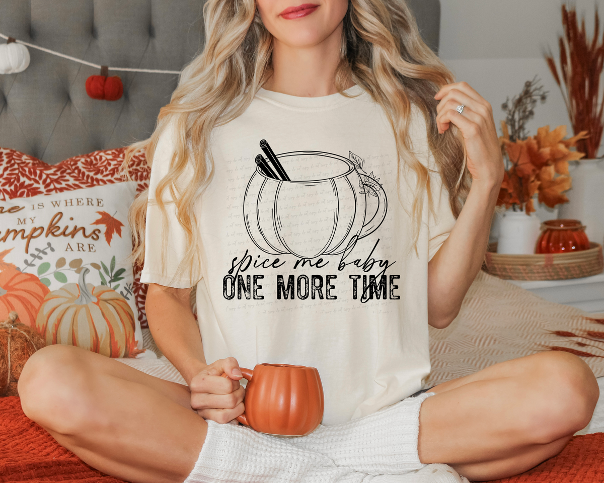 Spice Me Baby One More Time Pumpkin Mug 114696 DTF transfer