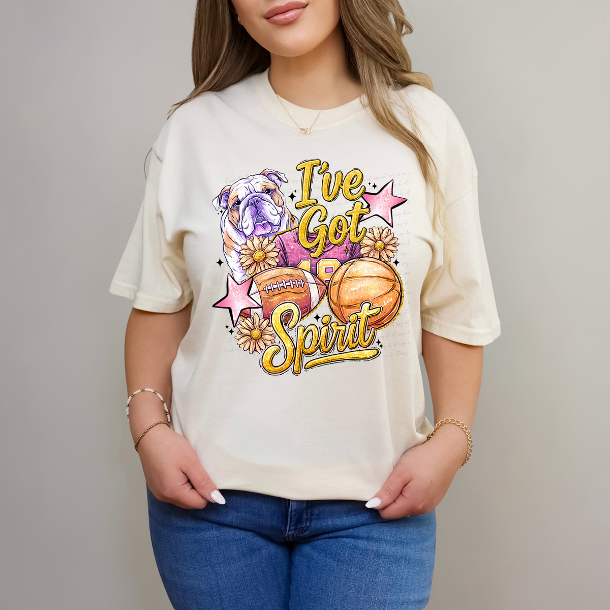 I've Got Spirit Bulldog Collage 117615 DTF transfer