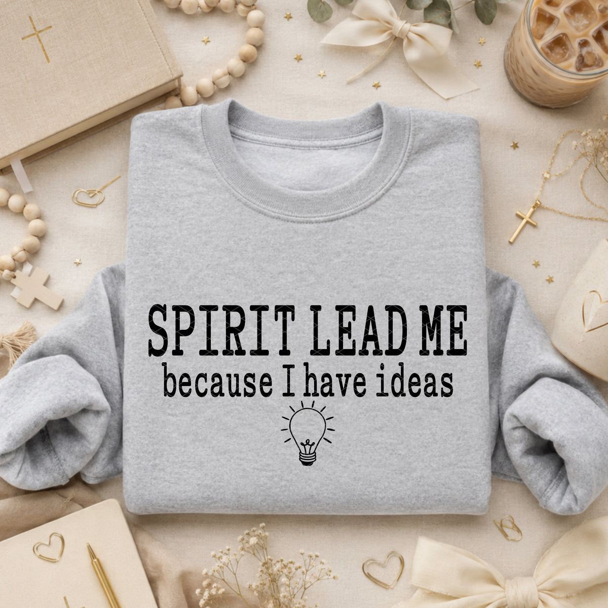 Spirt lead me because I have no idea BLACK (SDD) DTF Transfer