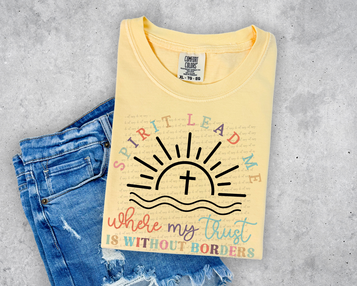 Spirit Lead Me Where My Trust Is Without Borders 76195 DTF Transfer