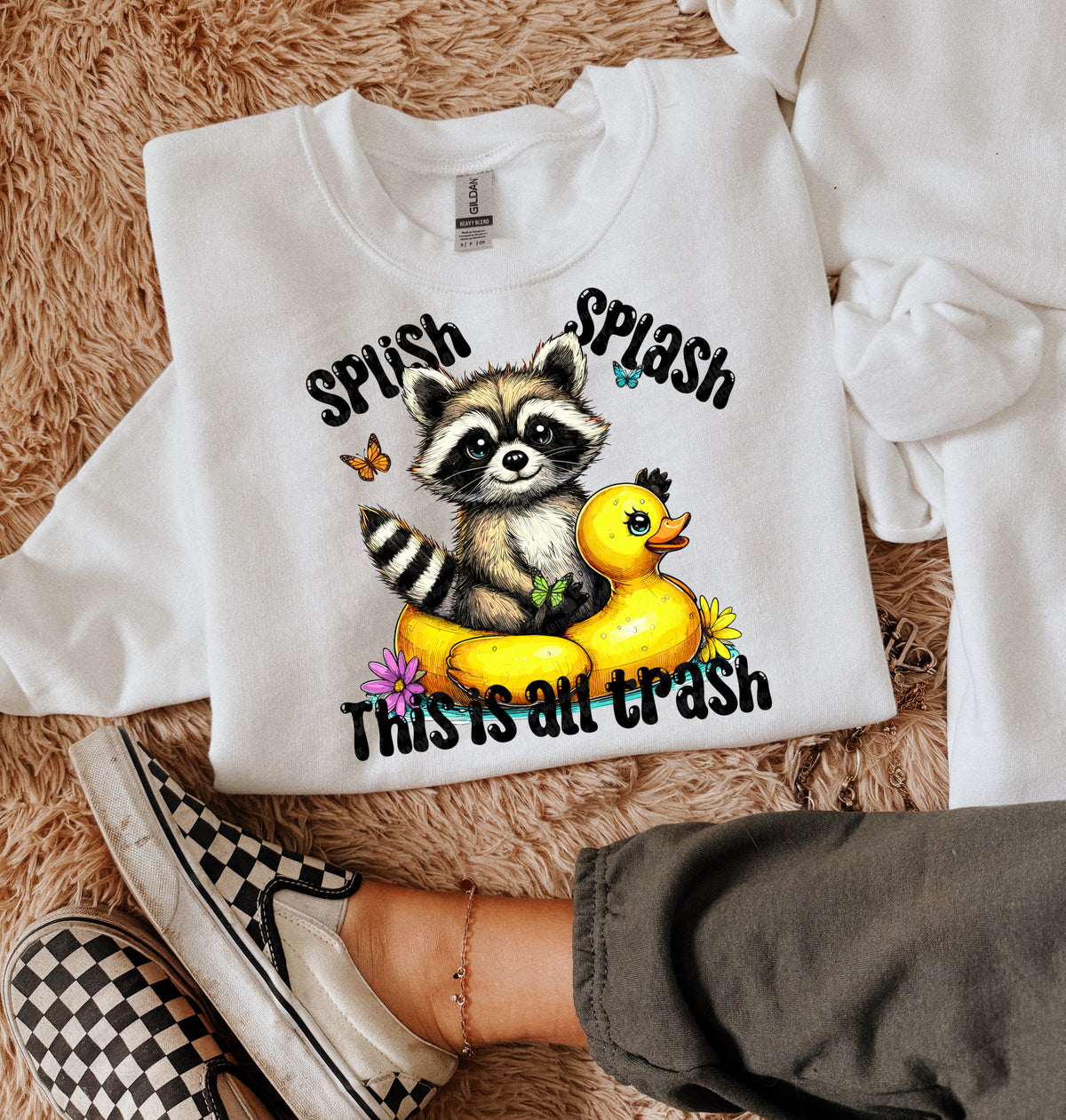 Splish Splash This is all trash Raccoon (UDD) DTF transfer