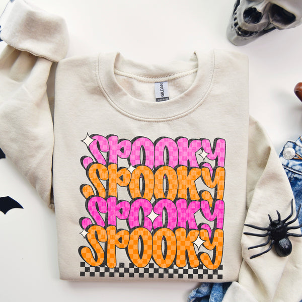 Spooky Stacked Checker 104600 DTF transfer