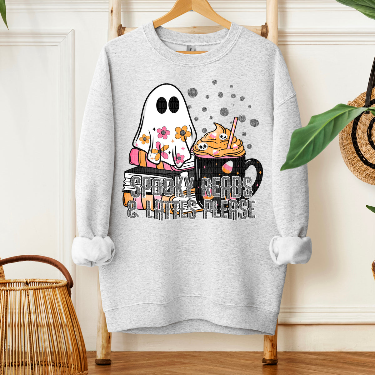 Spooky reads & lattes please (SDD) 109601 DTF transfer