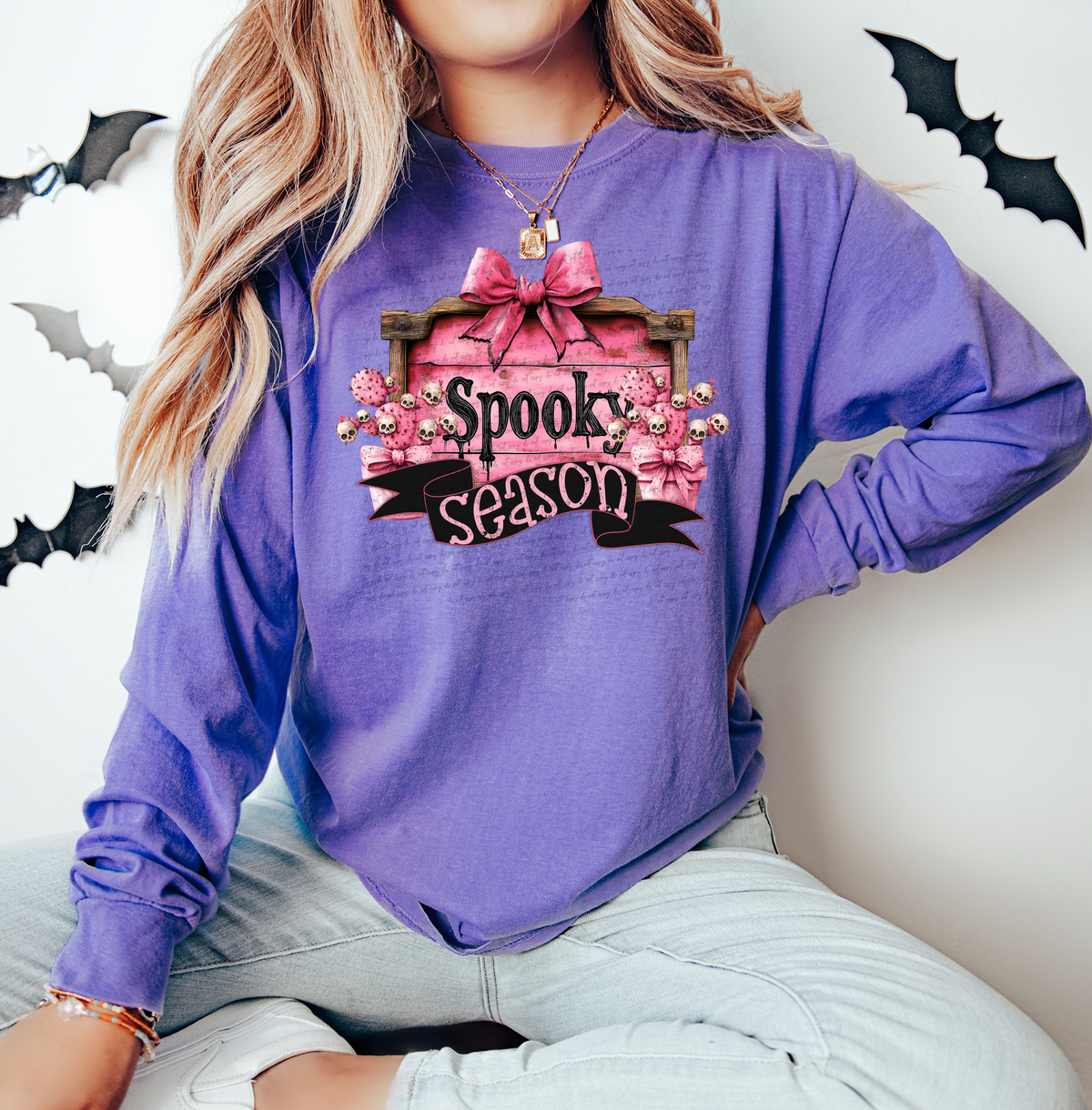 Spooky Season Pink Cactus 59429 DTF transfer