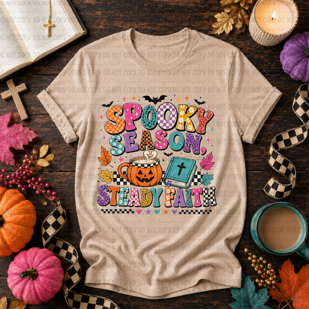 Spooky season steady faith (Revel) DTF transfer