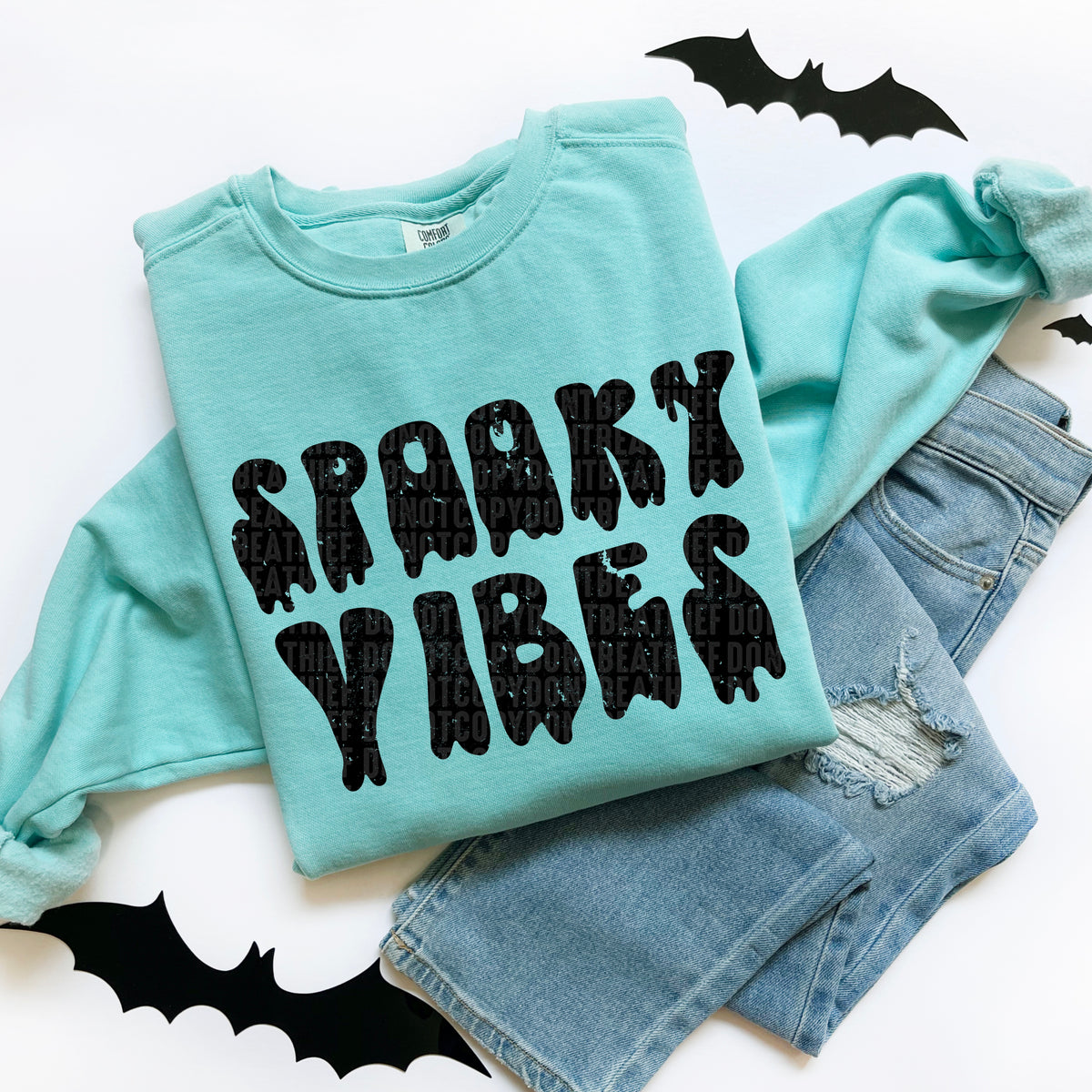 Spooky Vibes Dripping Font 104606 DTF transfer