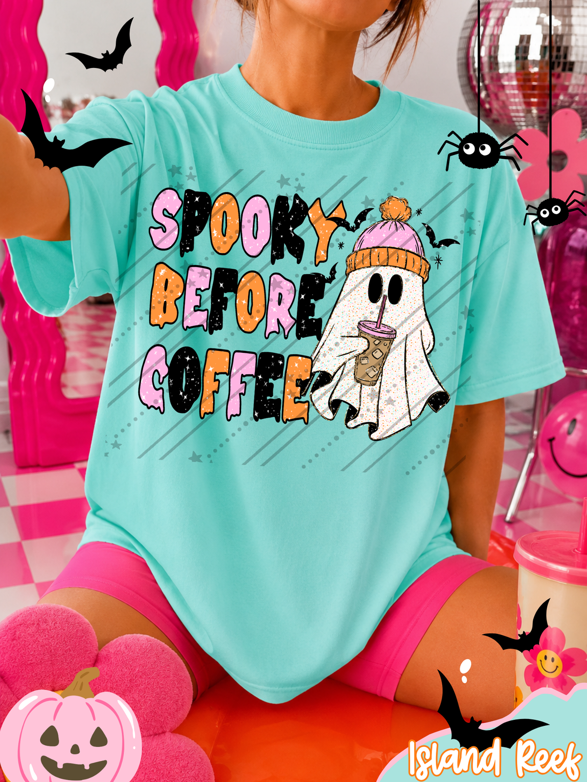 Spooky before coffee DTF Transfer