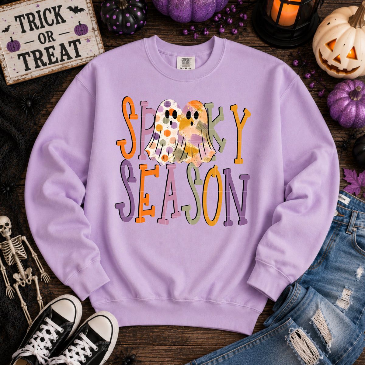 Spooky season polkadot bow (SDD) DTF transfer