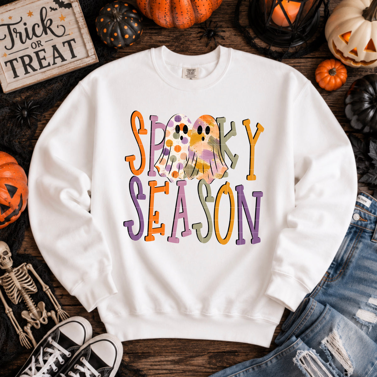 Spooky season polkadot bow (SDD) DTF transfer