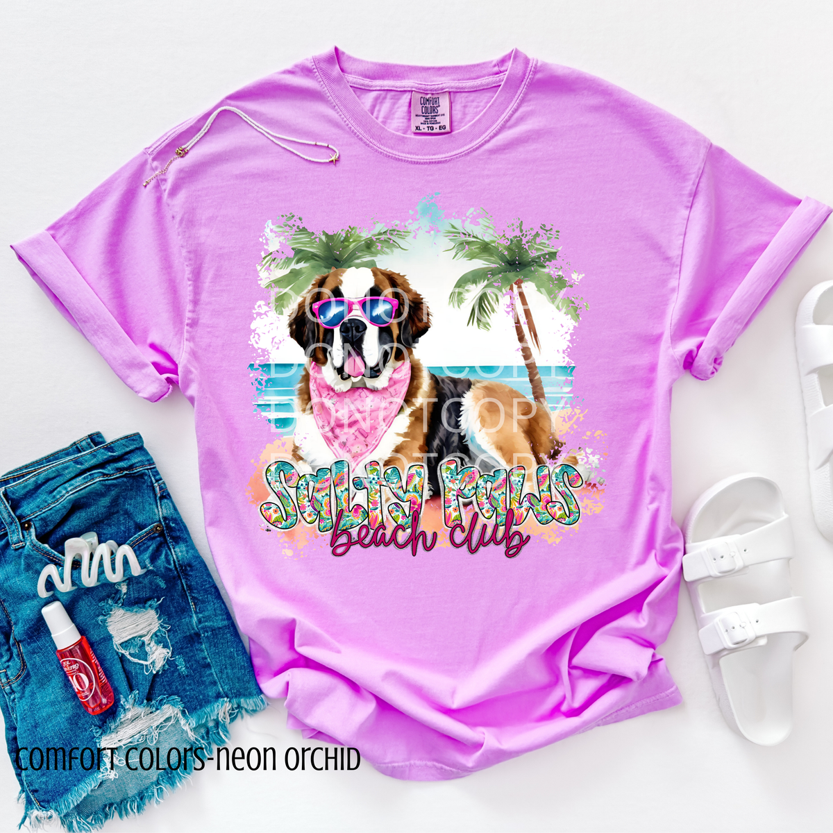 St Bernard Salty Paws Beach Club (CSG) 101078 DTF transfer