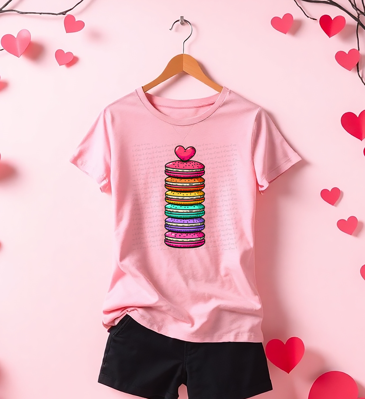 Stack Of Macaroons Heart On Top 81839 DTF Transfer