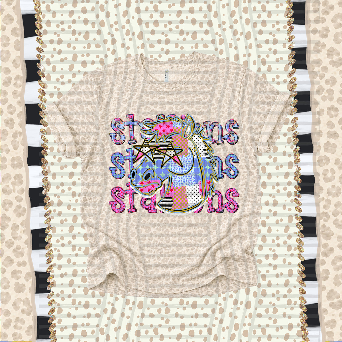 Stallions-Dolly Doodle Print (Caplinger) DTF Transfer