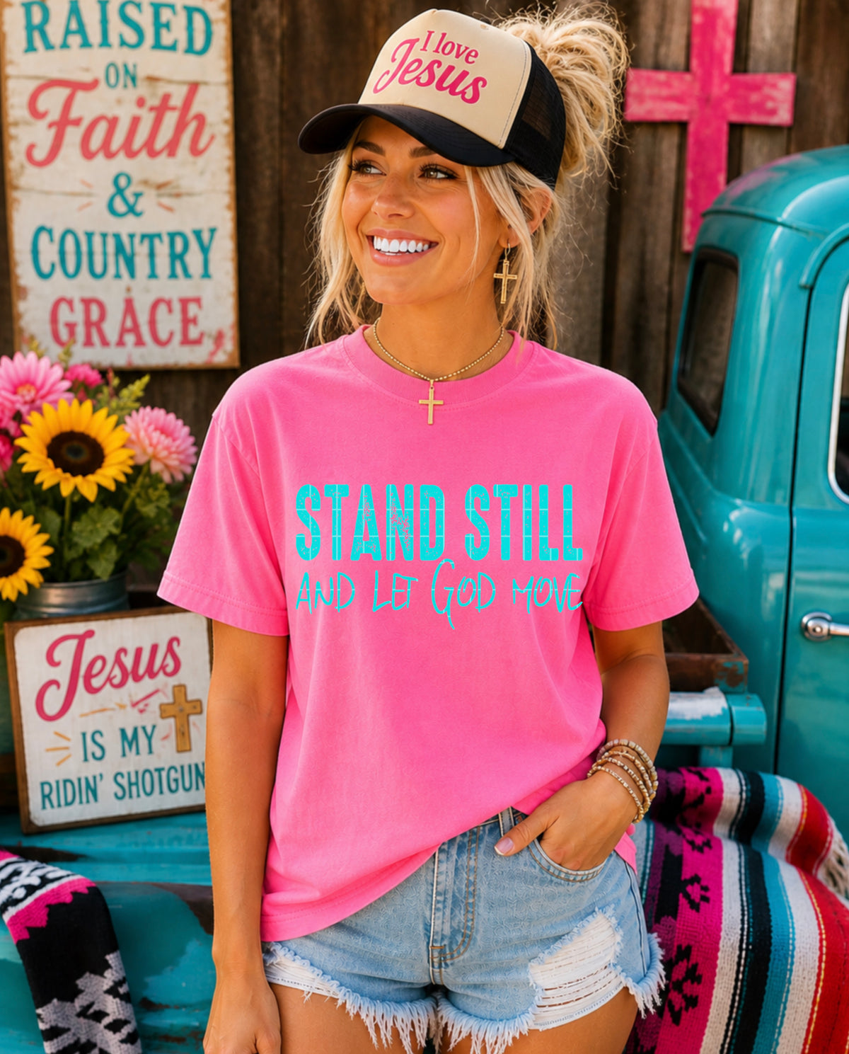 Stand still and let God move BLUE (SDD) DTF transfer