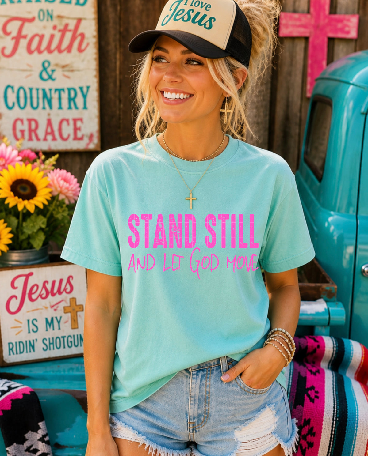 Be still and let God move PINK (SDD) DTF transfer