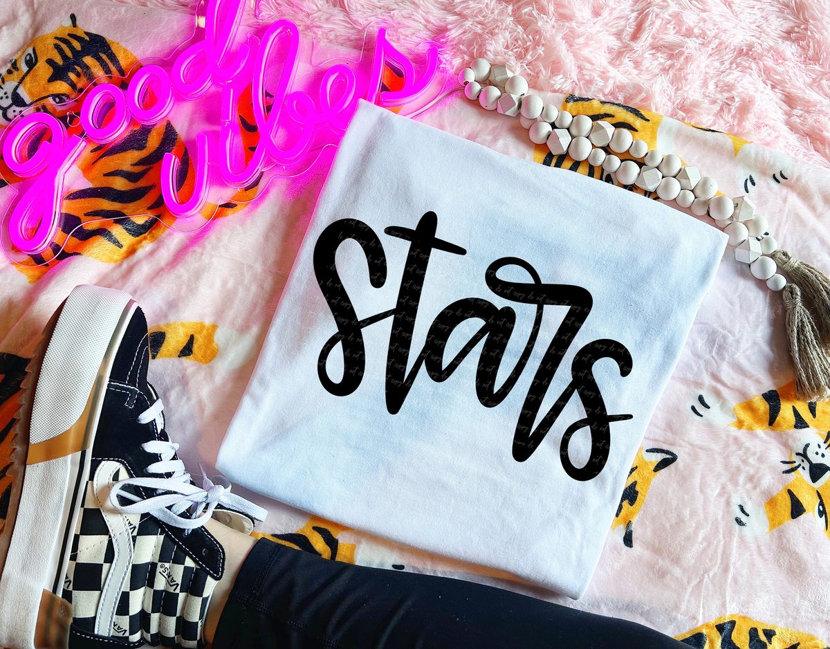 Stars Hand Lettered 54154 DTF transfer