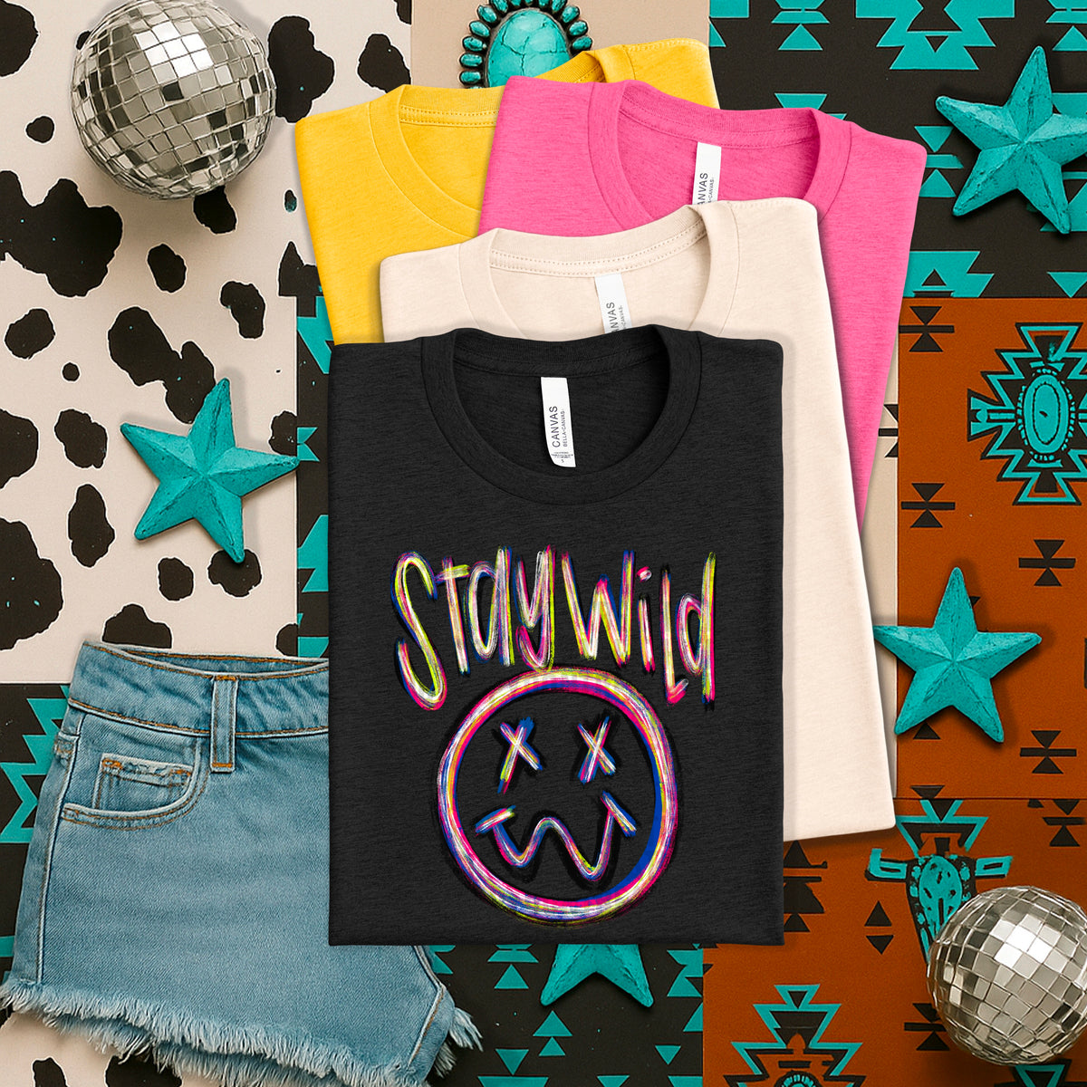 Stay Wild Smiley 104608 DTF transfer