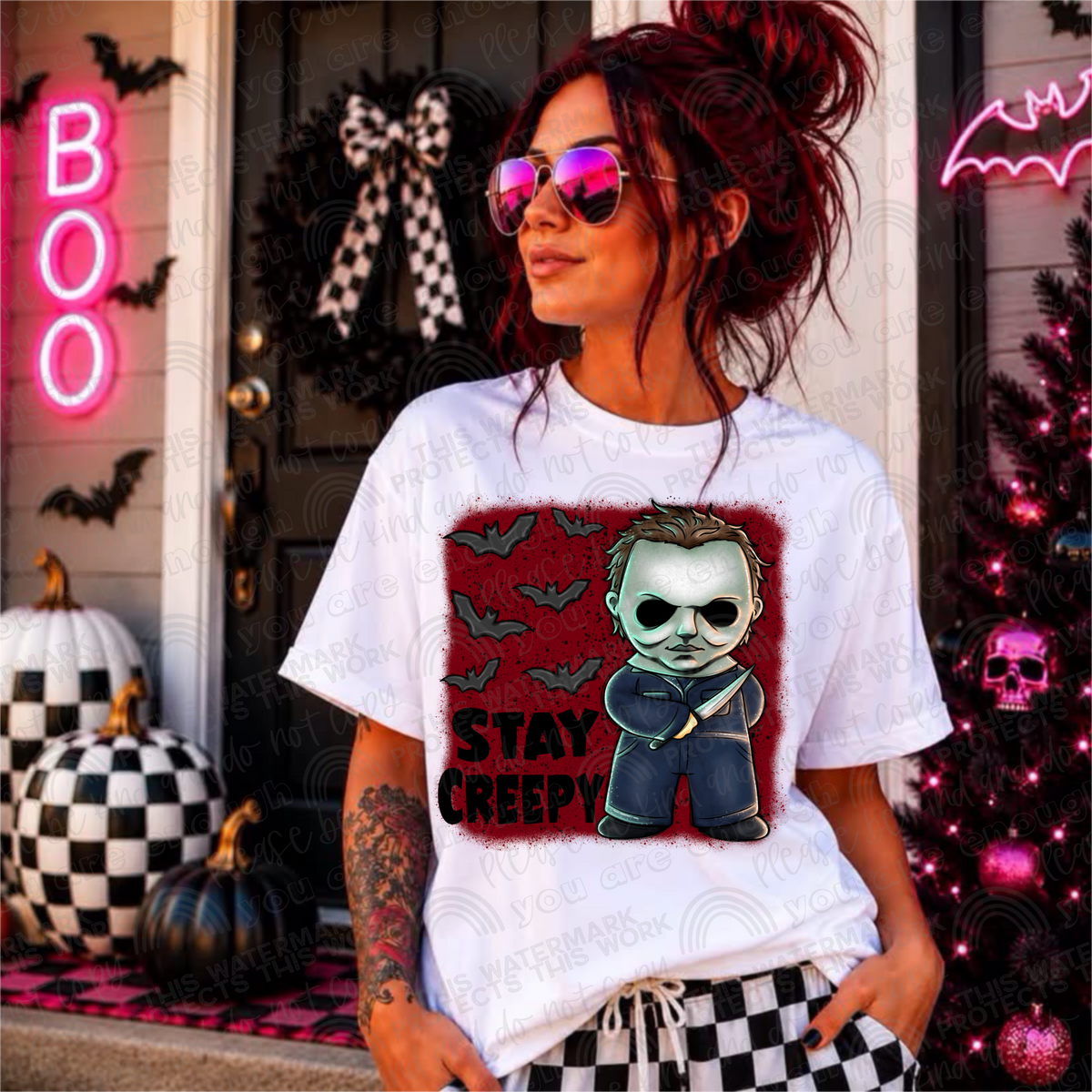 Stay creepy MM (SM) DTF transfer