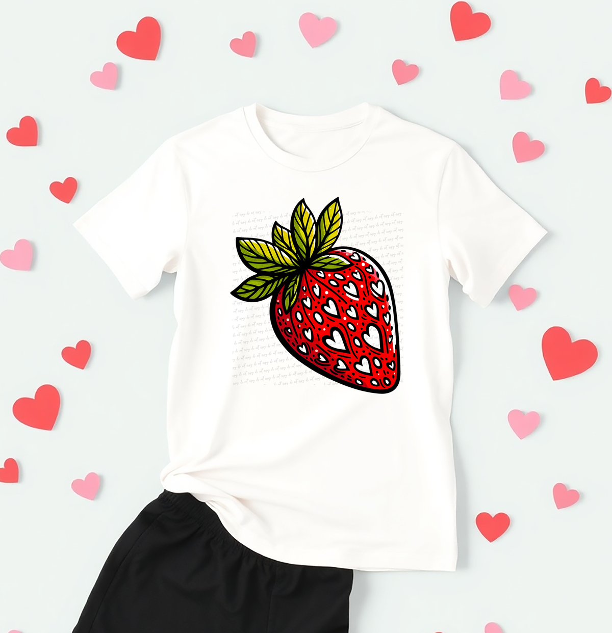 Strawberry With Heart Shaped Seeds 81841 DTF Transfer