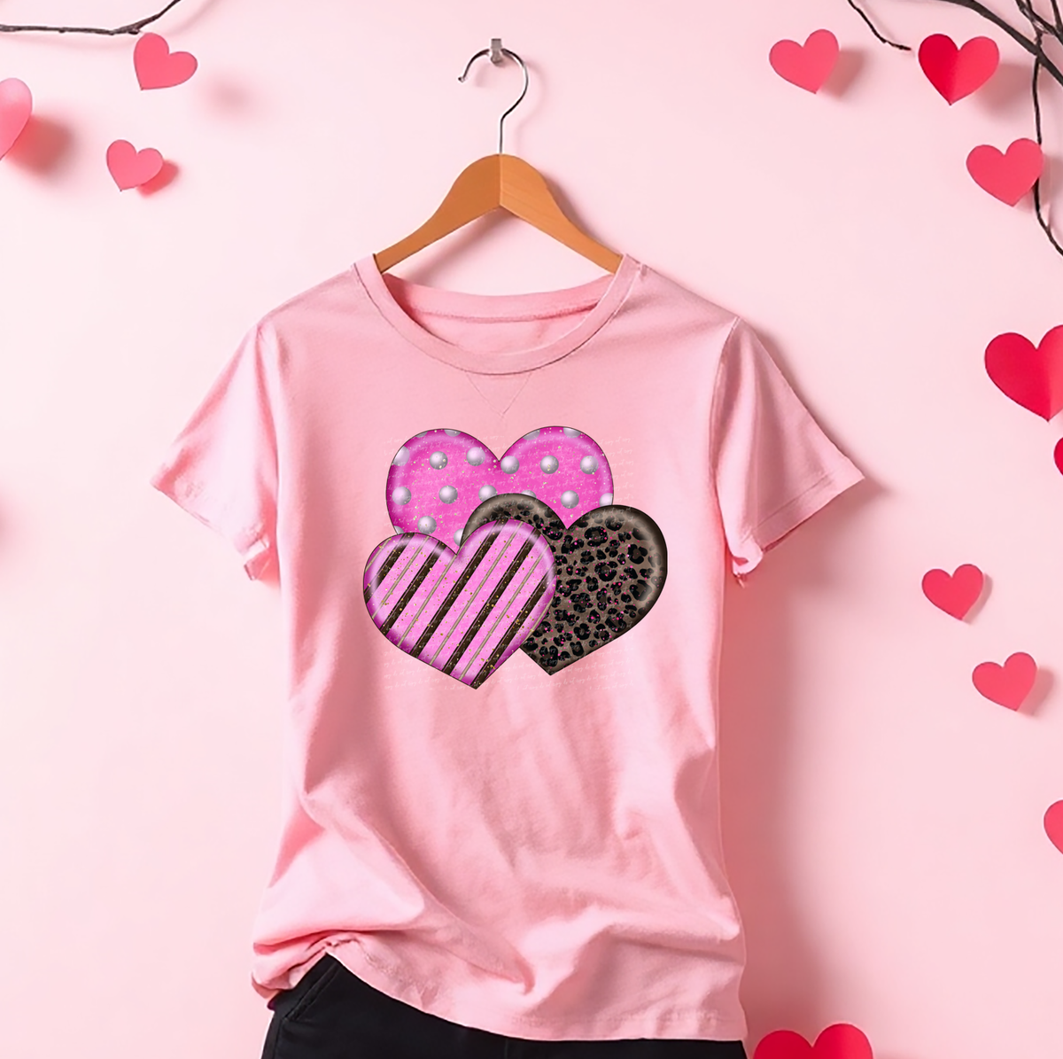 Stripes Polka Leopard Hearts 76490 DTF Transfer