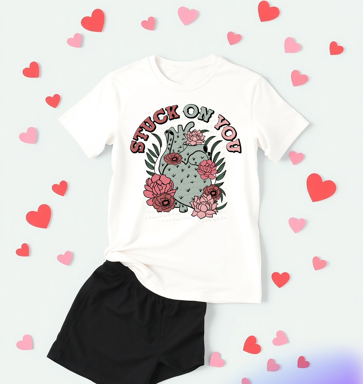 Stuck On You Plants Heart Full Color 81647 DTF Transfer