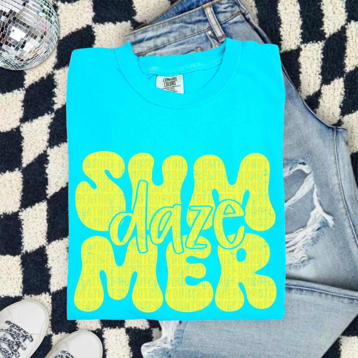 Summer Daze YELLOW 105140 DTF transfer