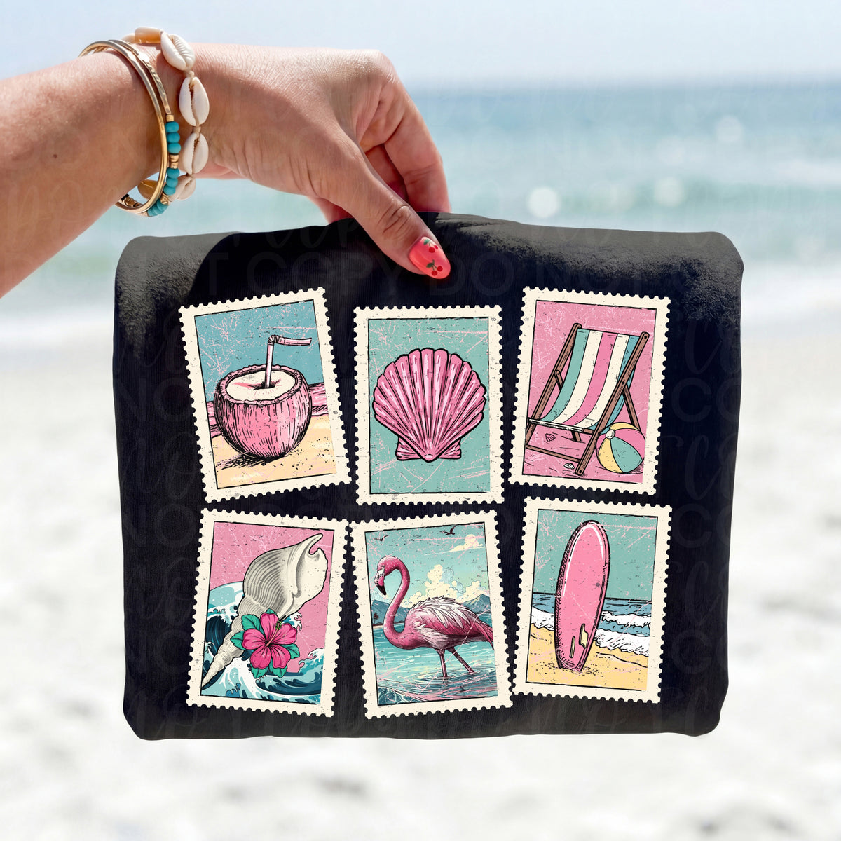 Seashell stamps (UAC) DTF Transfer
