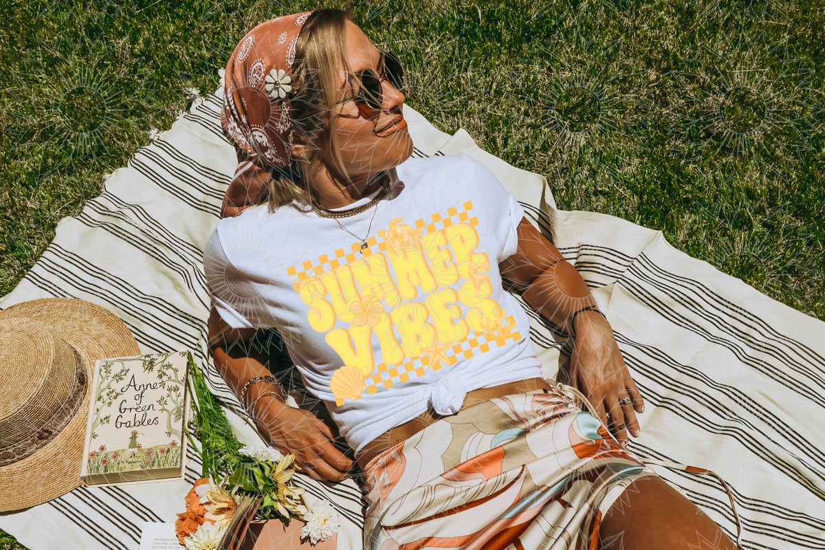 Summer vibes YELLOW (Wild Sunflower) DTF Transfer