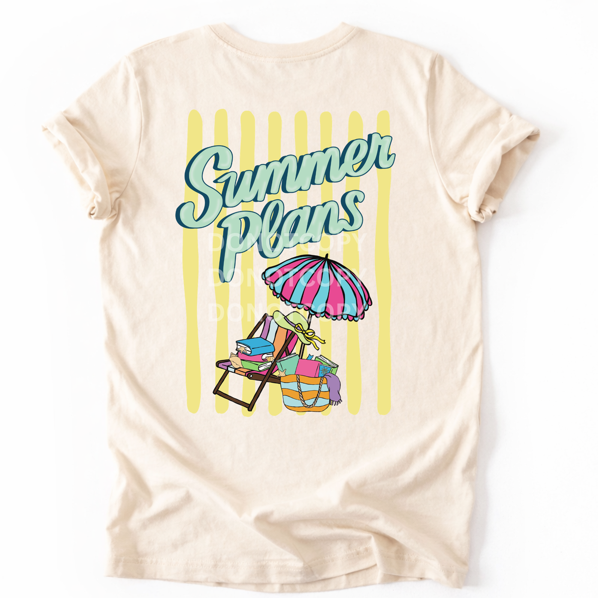 Summer plans YELLOW strips (CSG) DTF Transfer