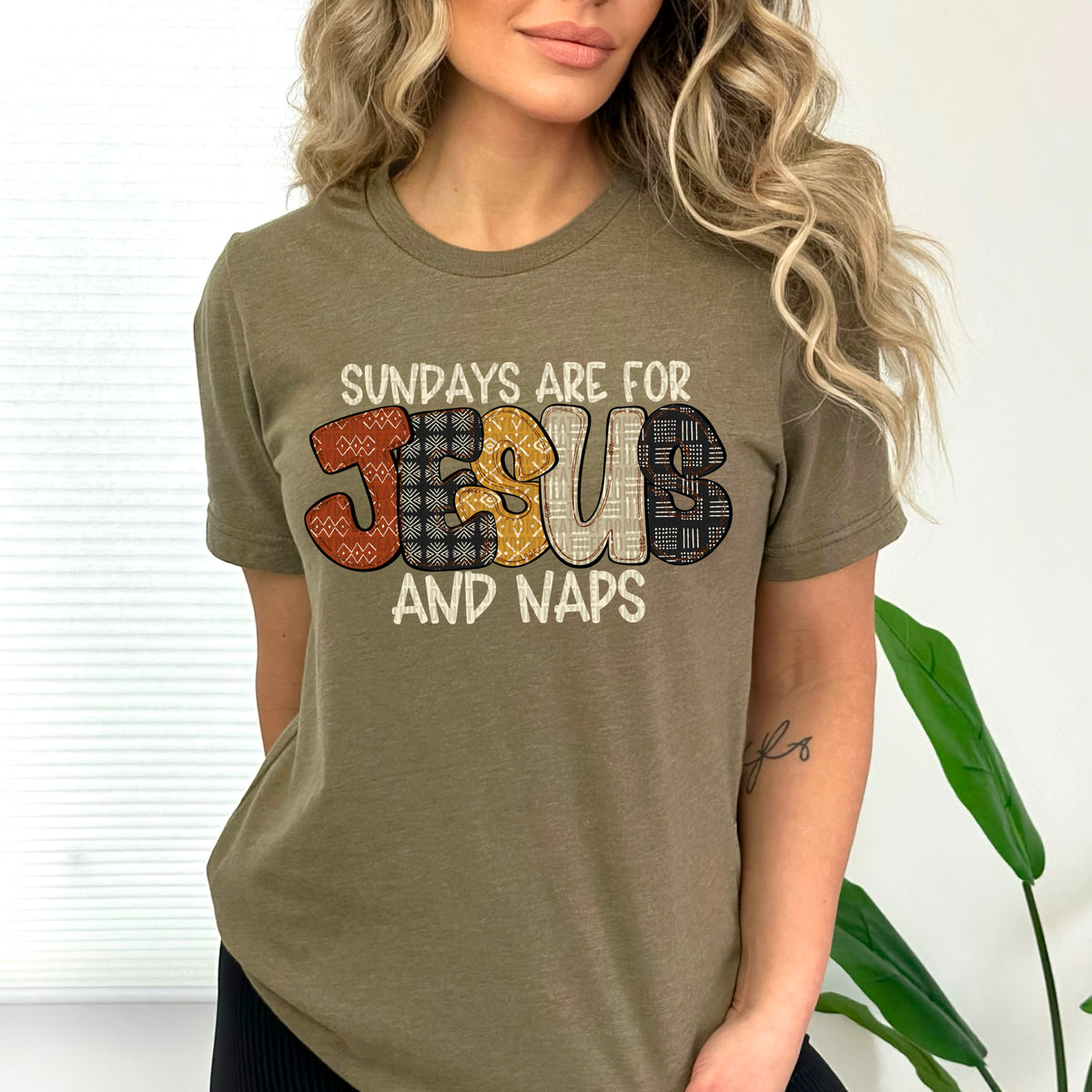 Sundays Are For Jesus And Naps *WHITE WORDS* (SDD) DTF Transfer