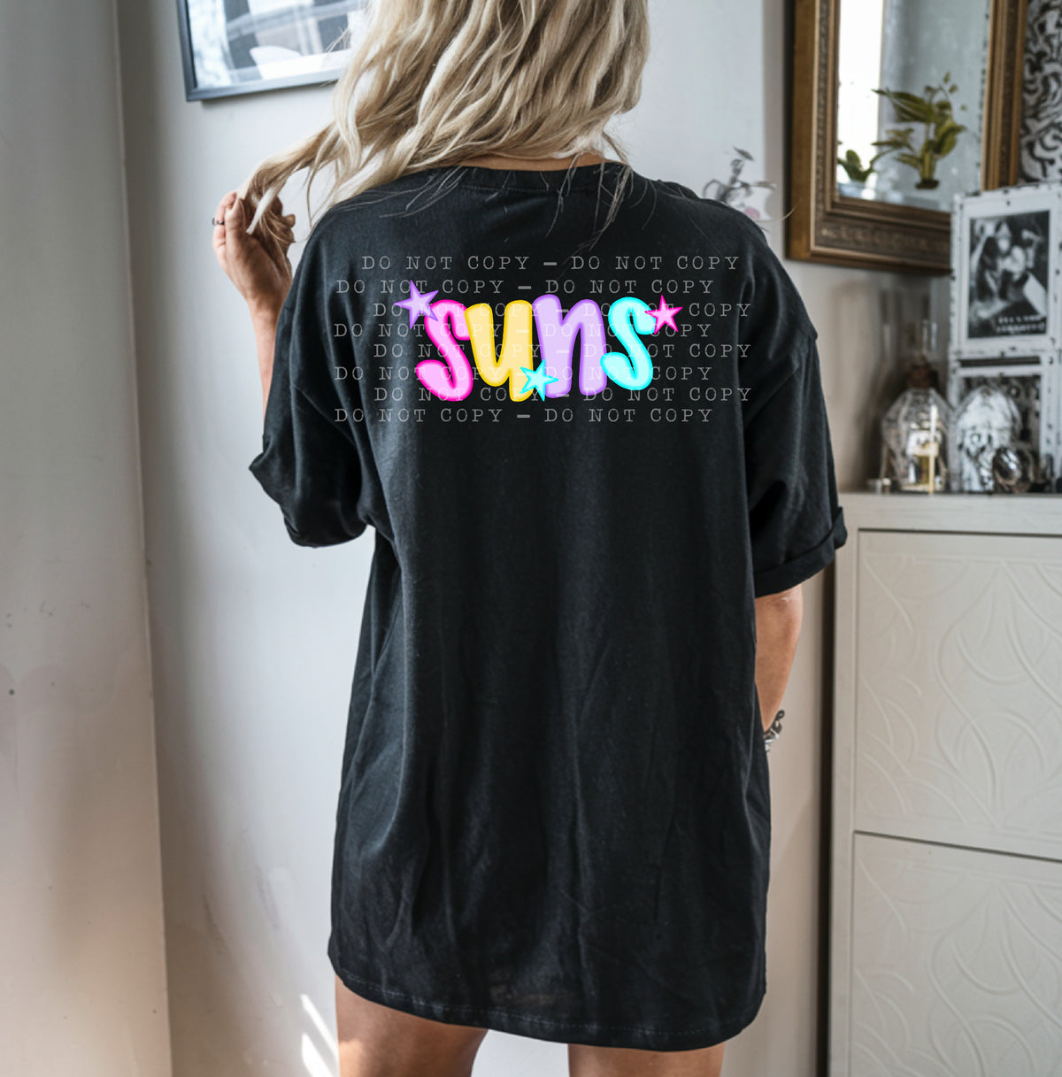 Suns With Stars - Neon 104795 DTF transfer