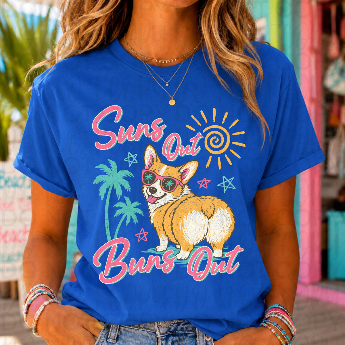 Suns out buns out corgi (UAC) DTF Transfer