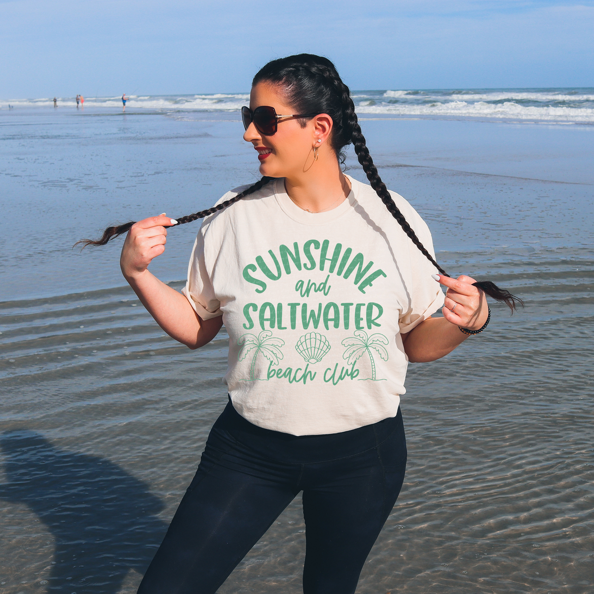 Sunshine And Saltwater And Beach Club Green 89254 DTF Transfer