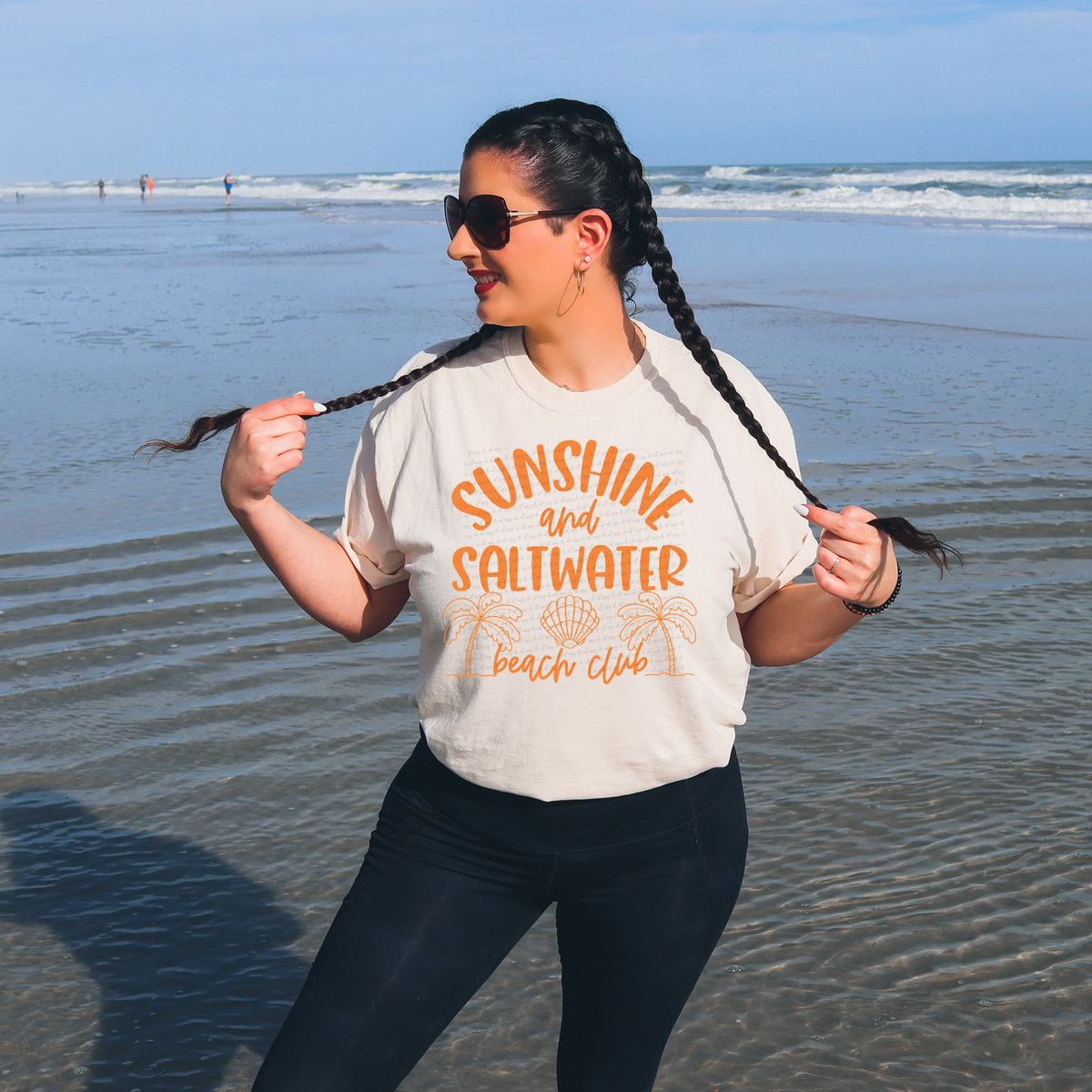 Sunshine And Saltwater And Beach Club Orange 89255 DTF Transfer