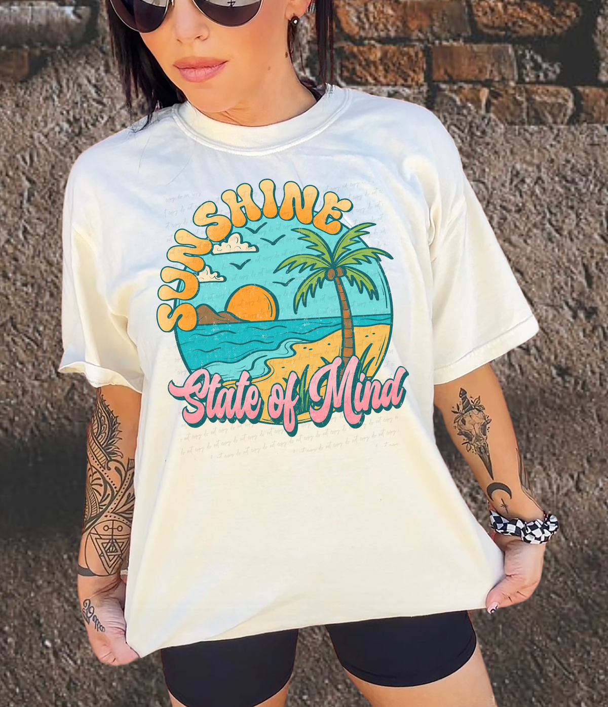 Sunshine State of Mind Beach View 110157 DTF transfer