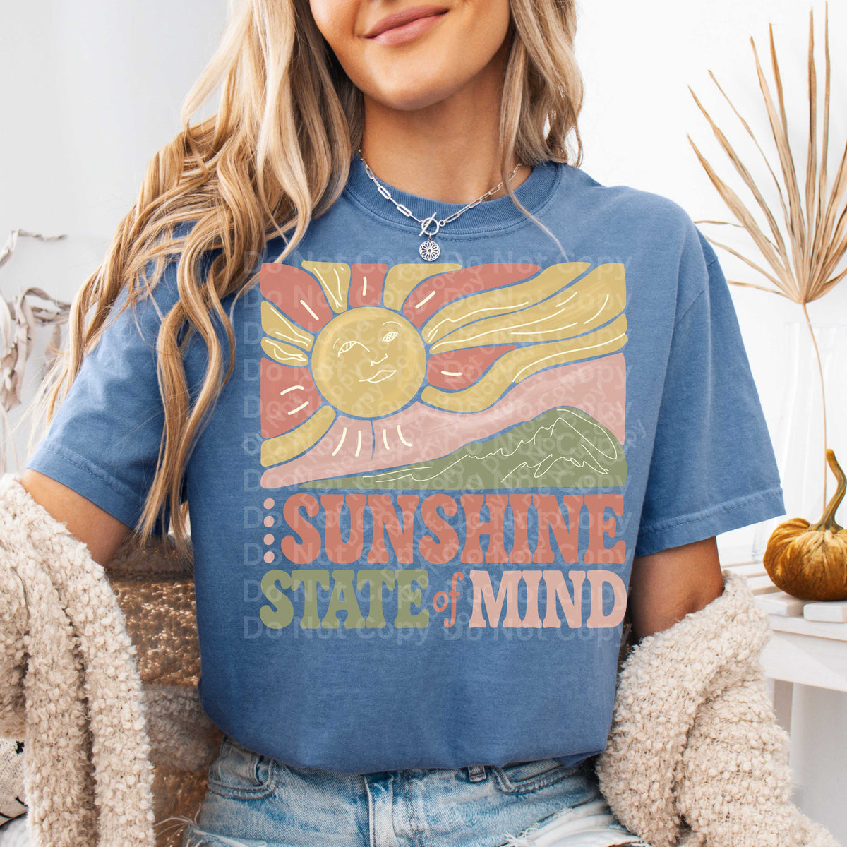 Sunshine state of mind square (Irene) DTF Transfer