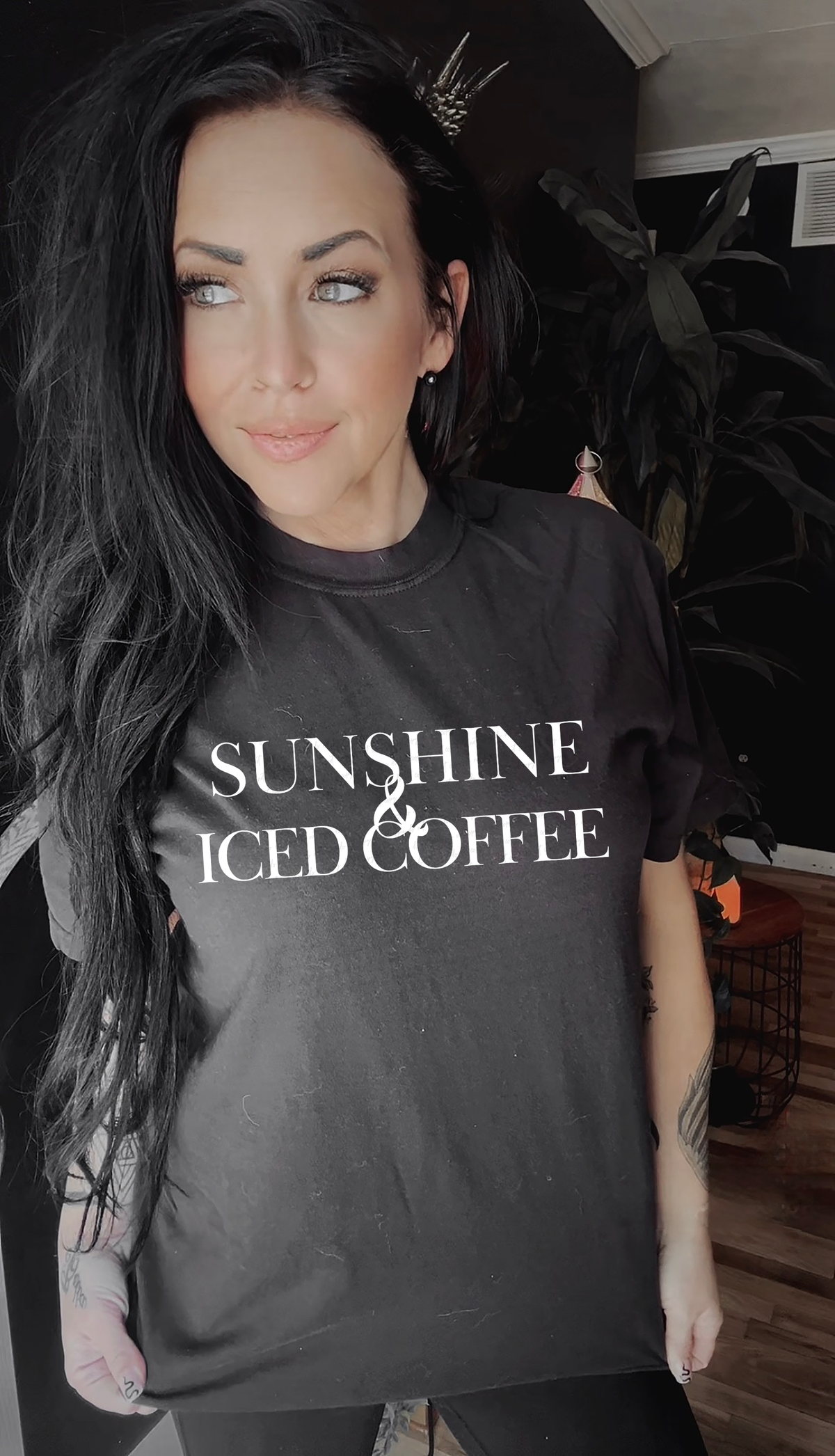 Sunshine and Iced Coffee White Font 110156 DTF transfer