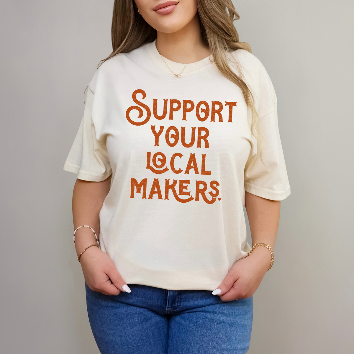 Support Your Local Makers Rust 86738 DTF Transfer