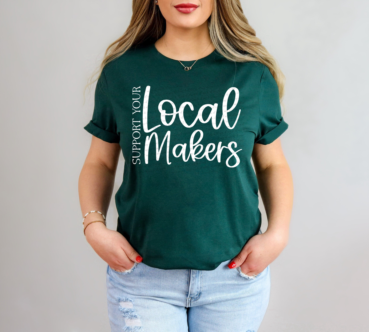 Support Your Local Makers White 86455 DTF Transfer