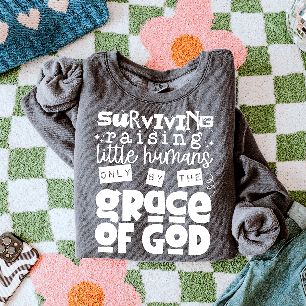 Survivng little humans by the Grace of God (two peas) DTF Transfer