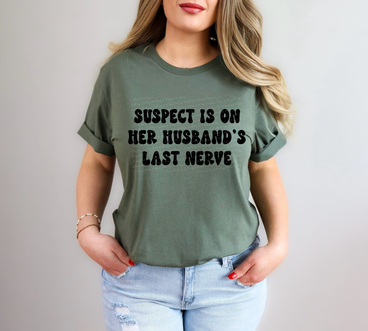 Suspect Is On Her Husband's Last Nerve - Black 86200 DTF Transfer