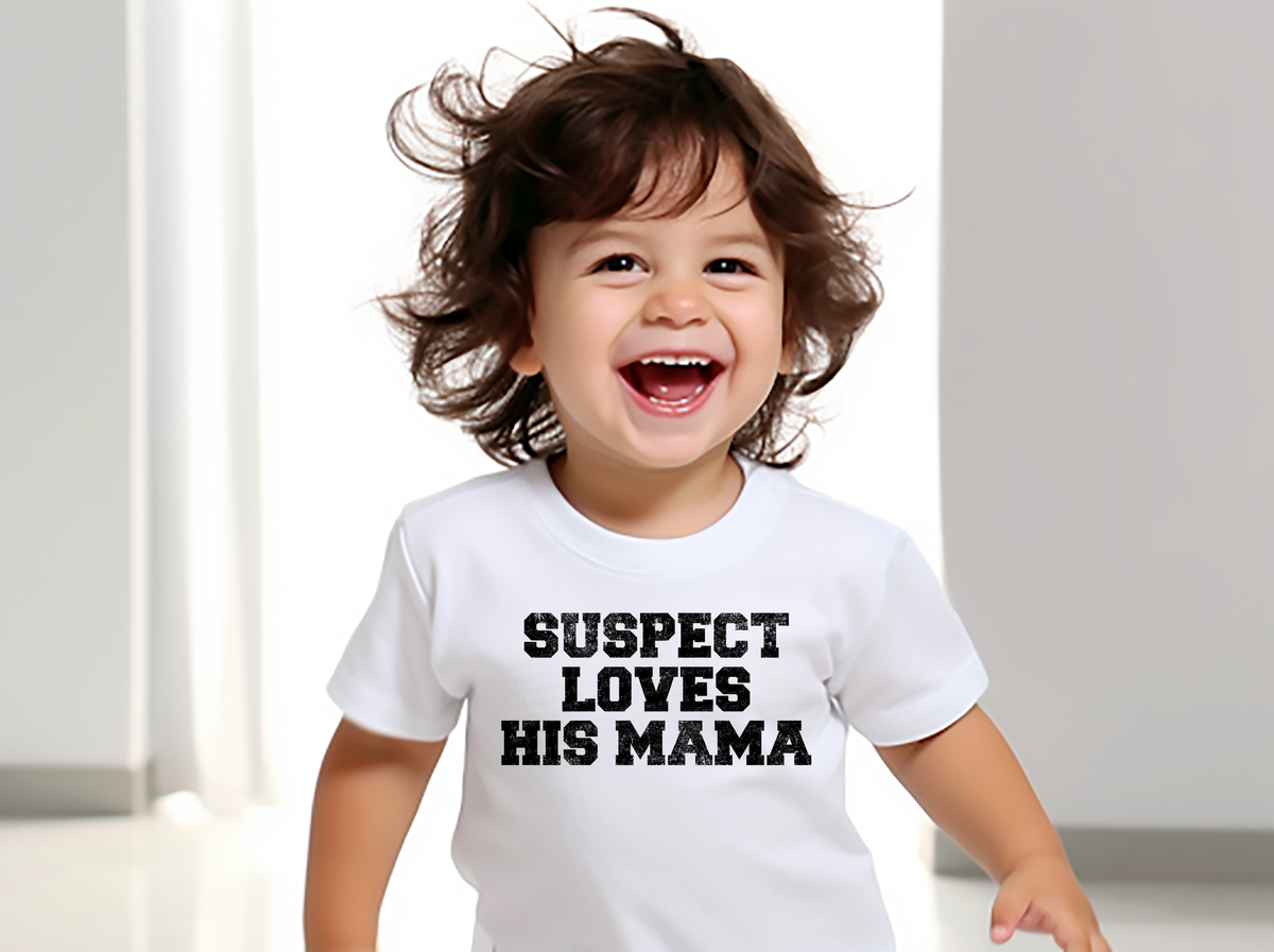 Suspect Loves His Mama Black Grunge 86256 DTF Transfer