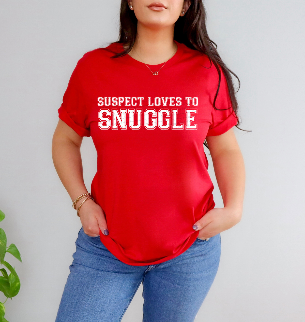 Suspect Loves To Snuggle White 86261 DTF Transfer