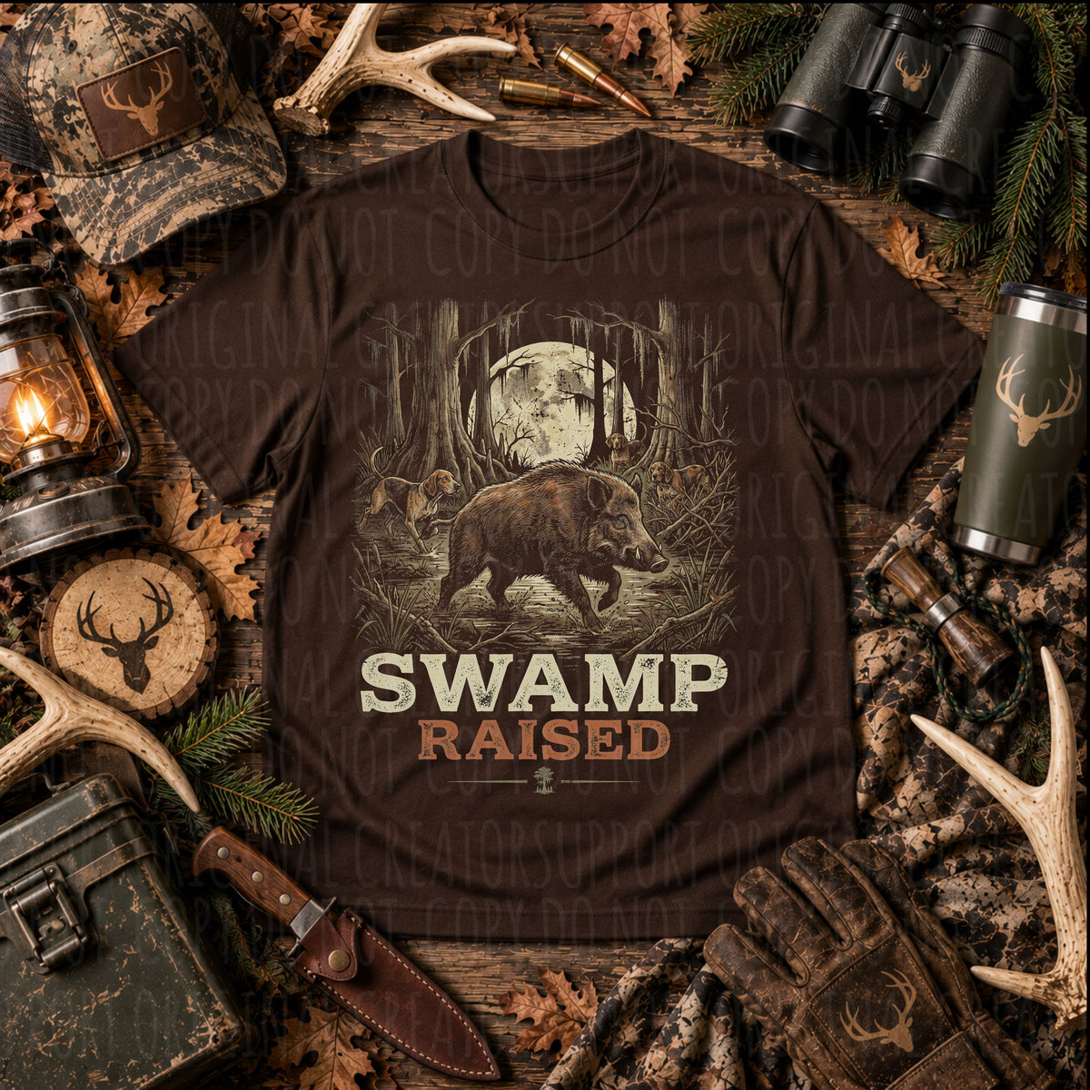 Swamp raised with hog (SDD) DTF Transfer