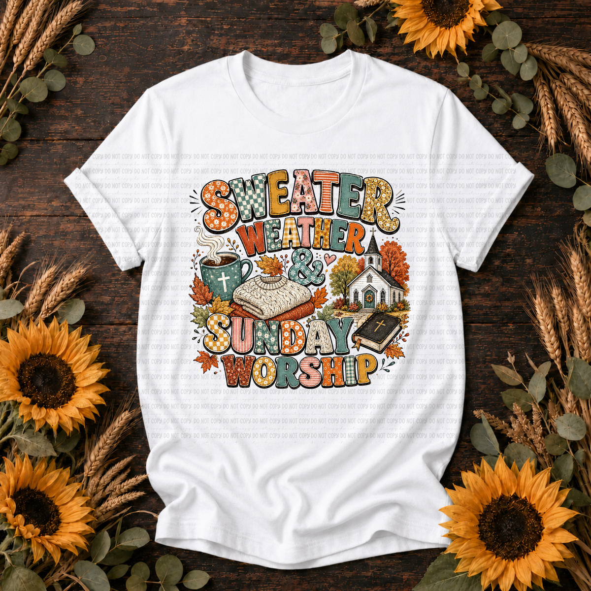 Sweater weather & Sunday worship (Revel) DTF transfer