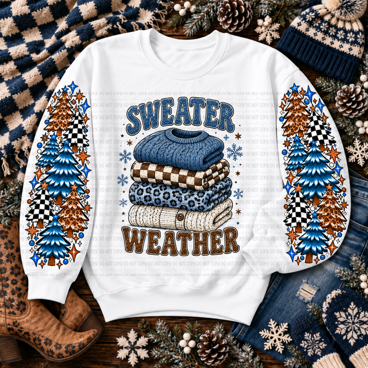 Sweater weather stacked sweaters (revel) DTF Transfer
