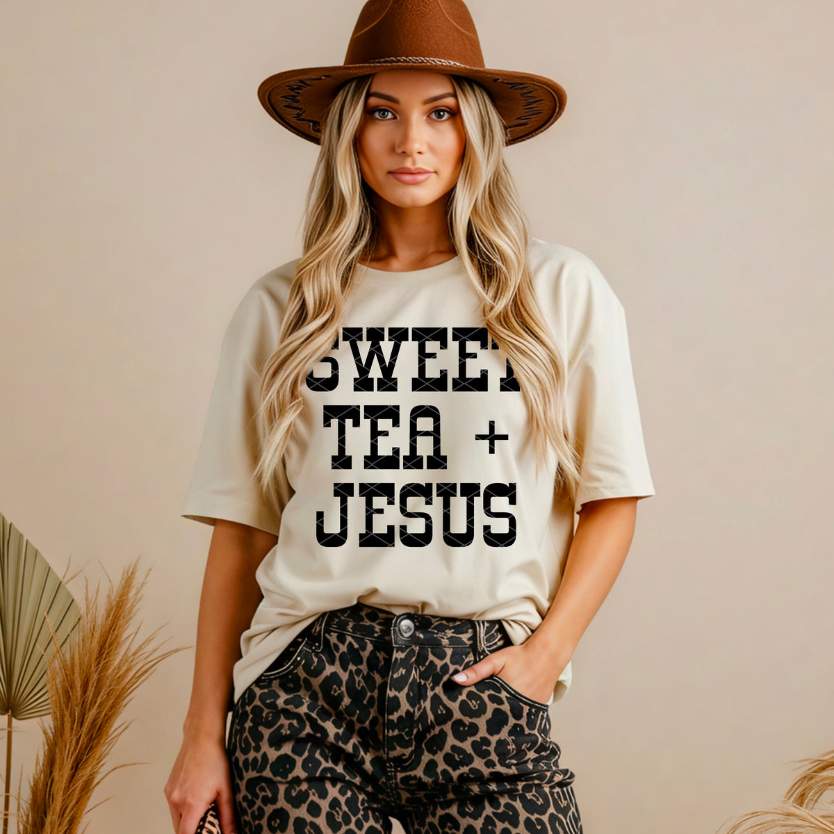 Sweet tea + Jesus BLACK (SDD) DTF Transfer