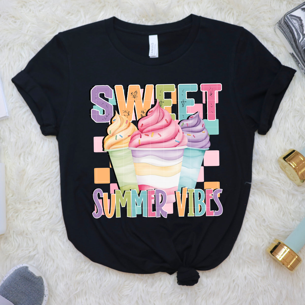 Sweet Summer Vibes (pastel ice creams) (SDD) DTF Transfer